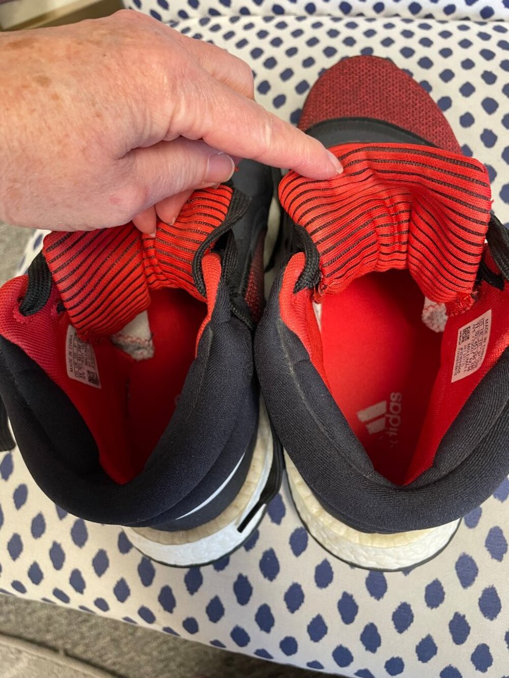 Adidas 11 Red Colorblock Shoes - Picture 9 of 9